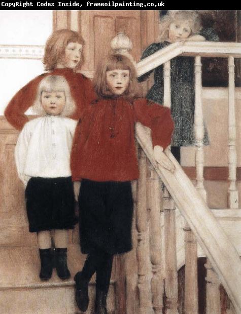 Fernand Khnopff Portrait of the Children of Louis Neve